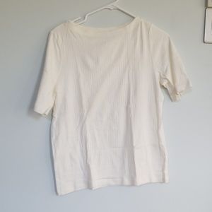 Boat neck white tshirt